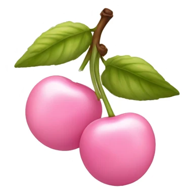 Light pink cherries with a ribbon on top of stem sticker