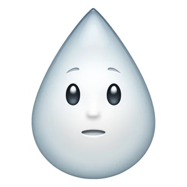 White tear drop sticker