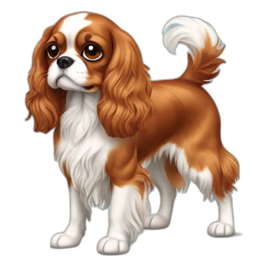dog Cavalier King Charles Spaniel full height sticker
