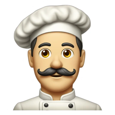 German chef with Chaplin's mustache in the 1940s sticker