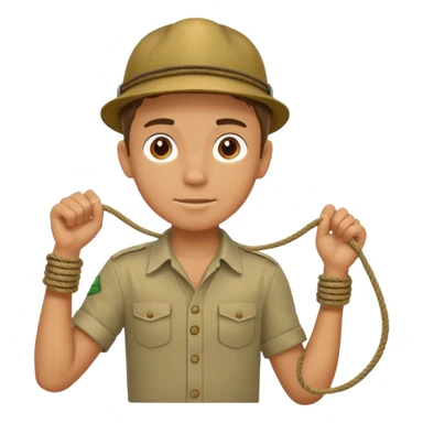 Boy + rope,Jungle Explorers. sticker