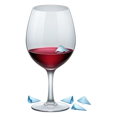 broken wine glass sticker