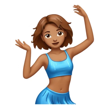 All Brown outline of a female dancing with thunder in the background  sticker