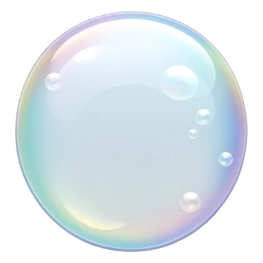 white soap bubbles sticker