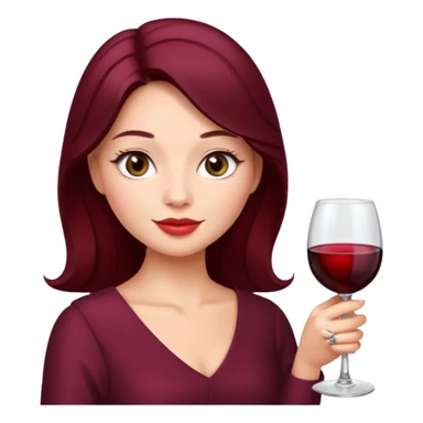 Jennie holding a wine glass sticker