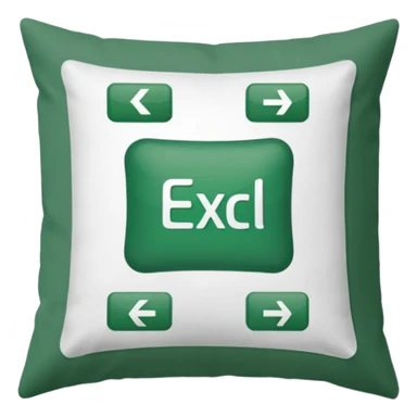 pillow with excel spreadsheet sticker