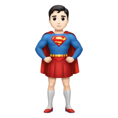 superman with a skirt sticker