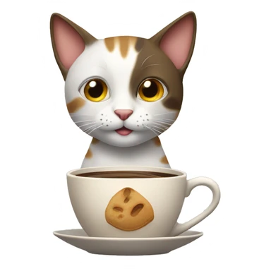 Gato bebiendo café  sticker