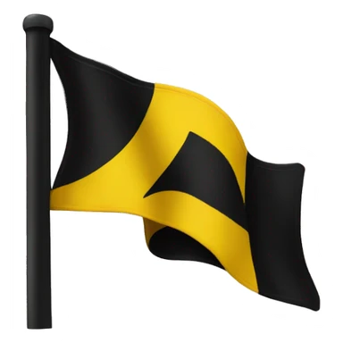 A black-yellow flag sticker