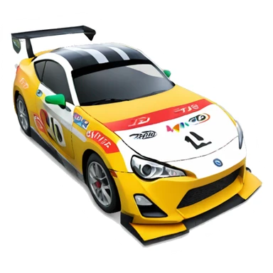 Card stock Papercraft fr-s racing car sticker