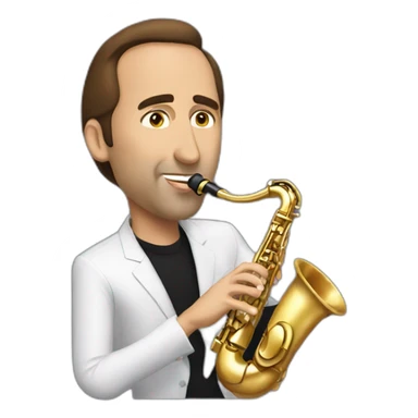 Nick cage playing smooth jazz on the saxophone sticker