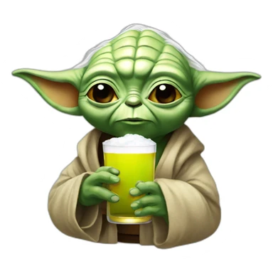 Yoda drink a beers sticker
