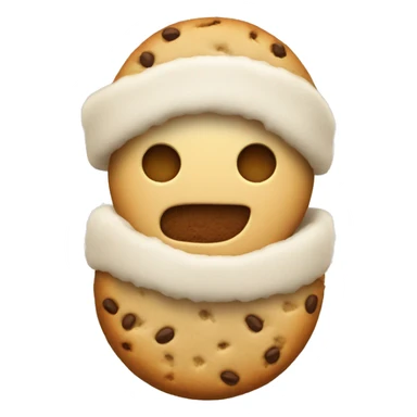 beige winter mit cookie sticker