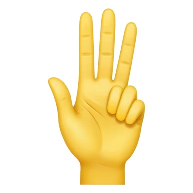 raised hand (stop gesture) but only the index finger pointing up, other fingers closed yellow emoji style  sticker