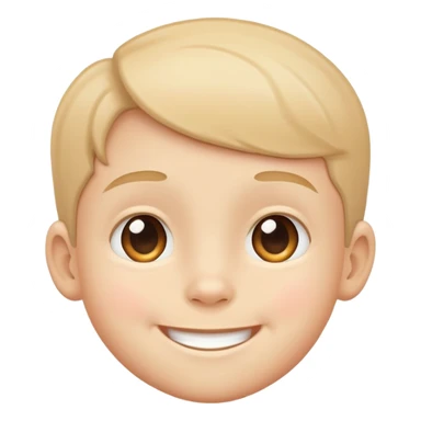 smiling child's head, simple and friendly sticker