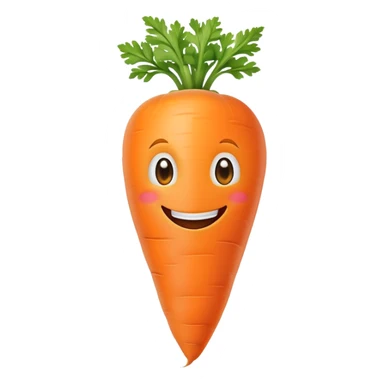 Carrot with a big big smile sticker