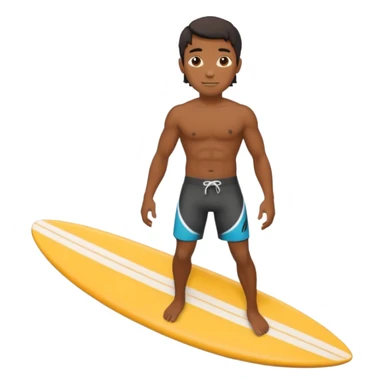 black surfer with surfboard  sticker