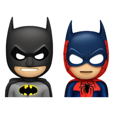 batman and spiderman sticker