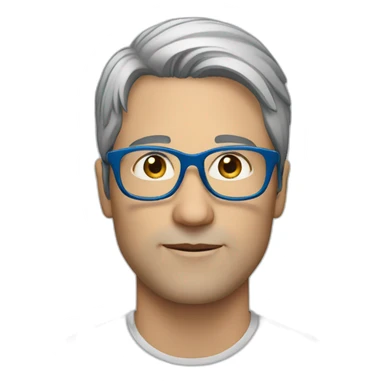 white-40-year-old-man-with-long-gray-black-hair-blue-glasses-and-no-beard. sticker