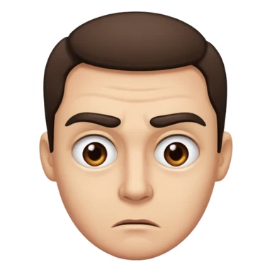 one eyebrow up with disgusted face  sticker