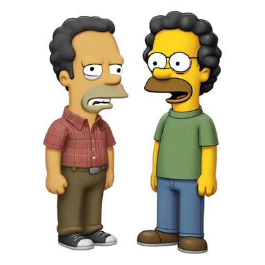 homer simpson and ned flanders combined sticker