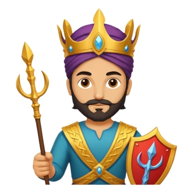 persian with saffron, scepter, trident sticker