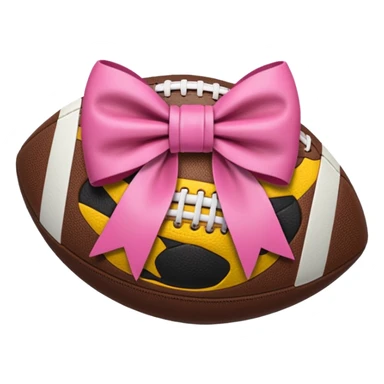 Football with a pink bow  sticker