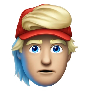 Donald Trump blue eyes red hat sticker