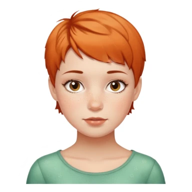 Girl with pixie cut sticker