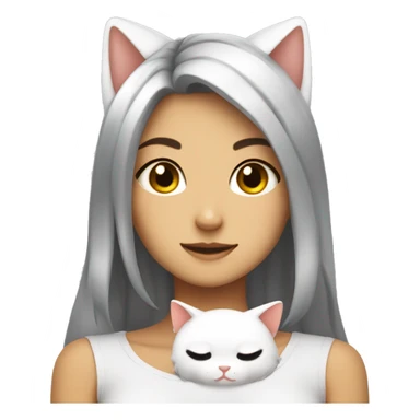 A neko girl, that is not too pretty but kind of adorable sticker