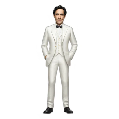 Ben Chaplin iridescent white outfit full body sticker
