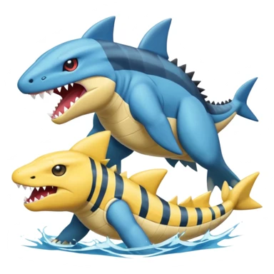 Zeraora-Sharpedo-Totodile-Gible-Ampharos-fusion sticker