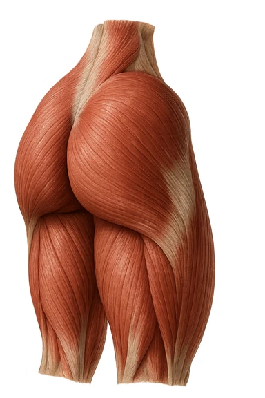 MUSCOLI ANATOMICI DI GLUTEI UMANI, IPERREALISTICI 4K sticker