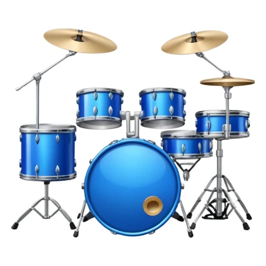 electric blue drum kit sticker