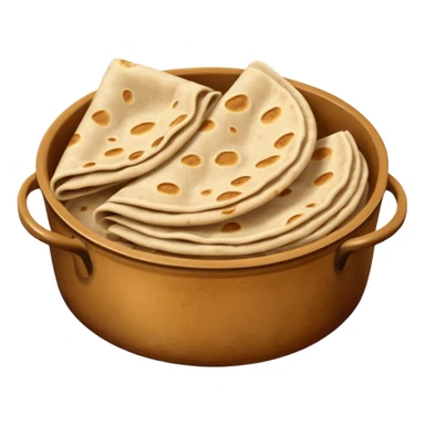 3 indian chapati inside a casserole   sticker