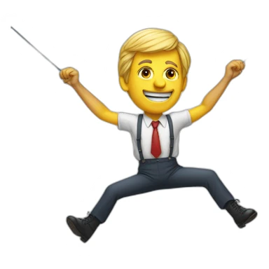 Political tightrope walker sticker