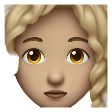 Emoji with teary eyes and subtle frown/pout sticker