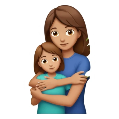 Taller brown headed sun Hugging shorter thicket mom  sticker