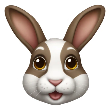 Harlequin rabbit brown sticker