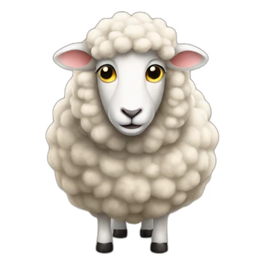 Sheep as a student in exam sticker