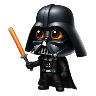 dark vador with a carot sticker