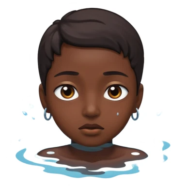 Tête qui se boit dans l’eau sticker