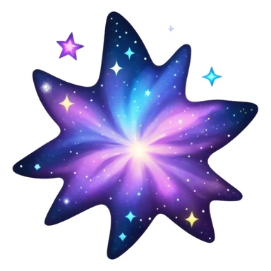 Dark dull divine celestial nebulae glistening glossy sparkly shiny glittery scenery  sticker