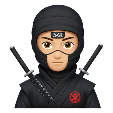 Ninja with MB written on it sticker