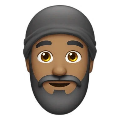 Muslim man with beard sticker