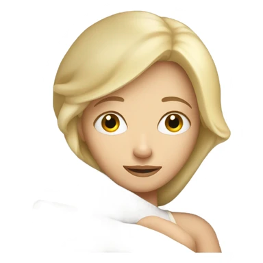 White Blonde girl in bed sleeping  sticker