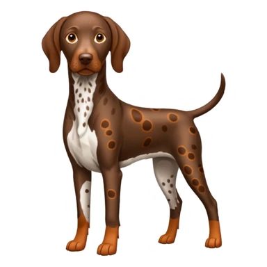 orange spotted german short haired pointer sticker