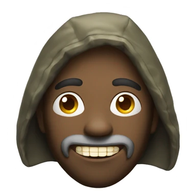 homeless man with golden teeth sticker