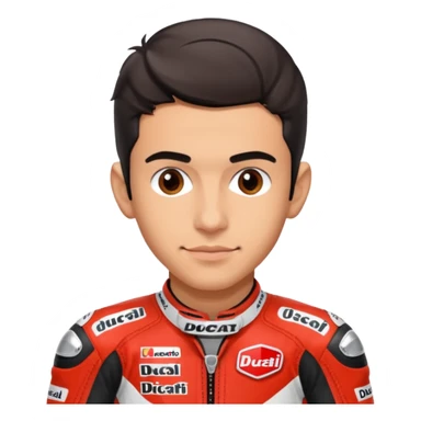 Un emoji de moto gp dé Ducati Marc Márquez  sticker