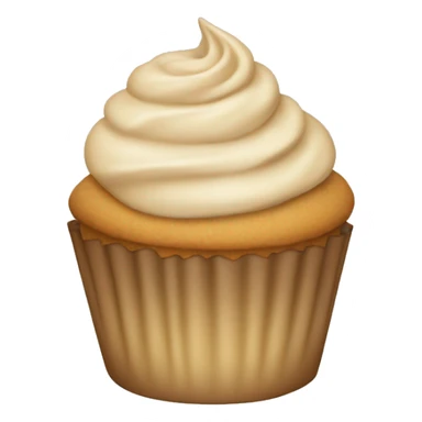 Beige asthetic cupcake sticker